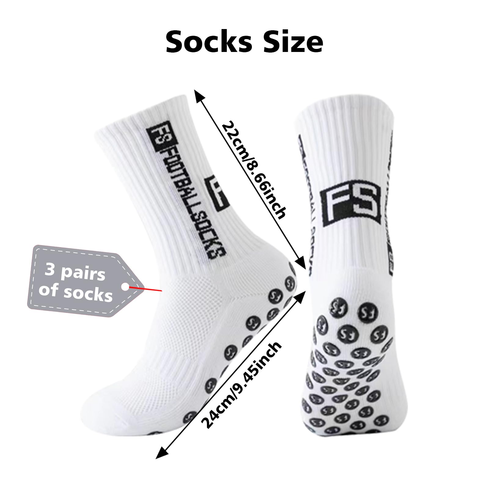 Calcetines de fútbol, calcetines deportivos antideslizantes, Calcetines Futbol Antideslizantes con Agarres