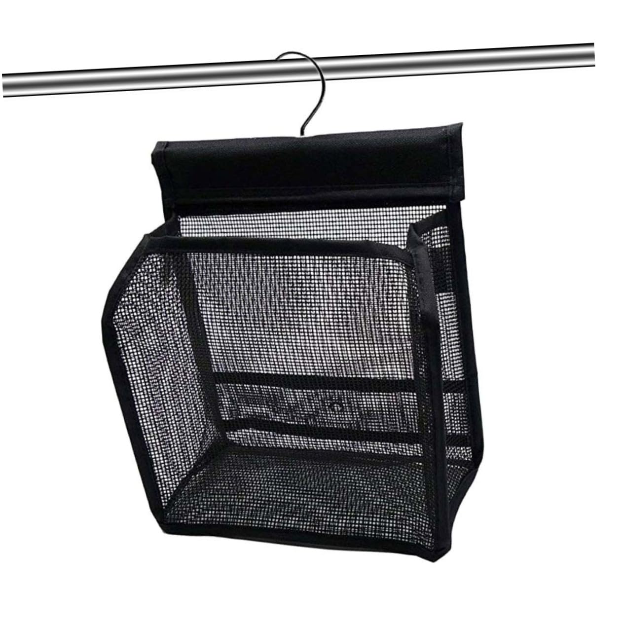 VICASKY Cestino Portaoggetti Doccia da Appendere 3 Pezzi in Pvc Nero | Interno Profondo, per Accessori Doccia e Bagno, Formato Pratico per Viaggio