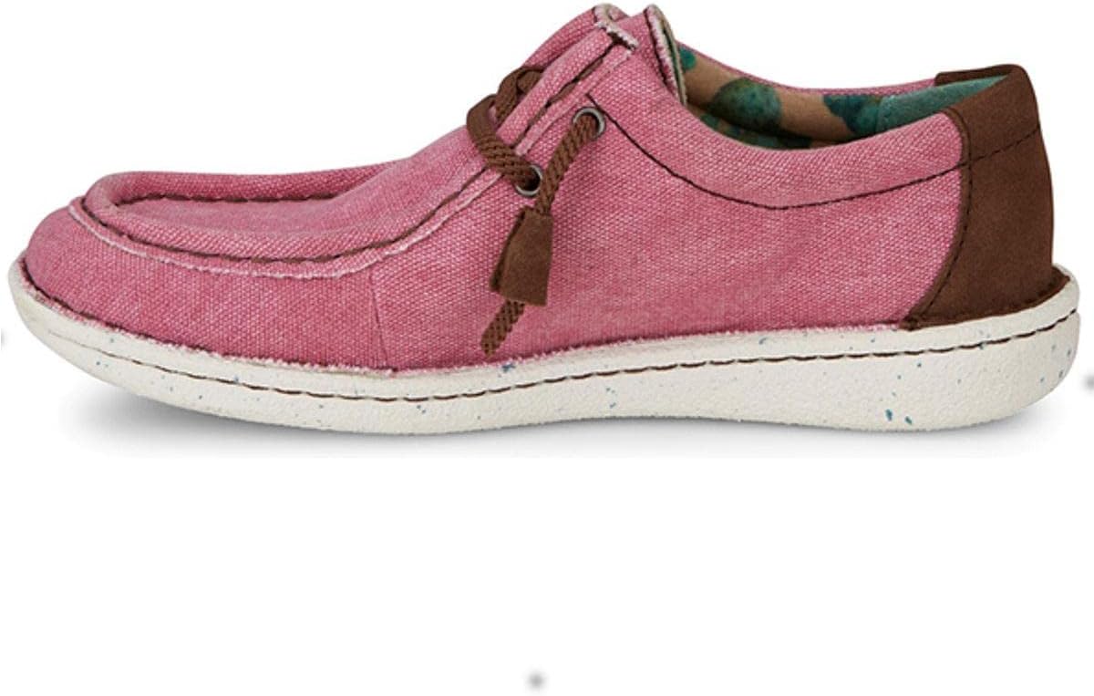 Justin Boots Women's Hazer Pink Lace Up Casual Shoe Pink 8.5 M