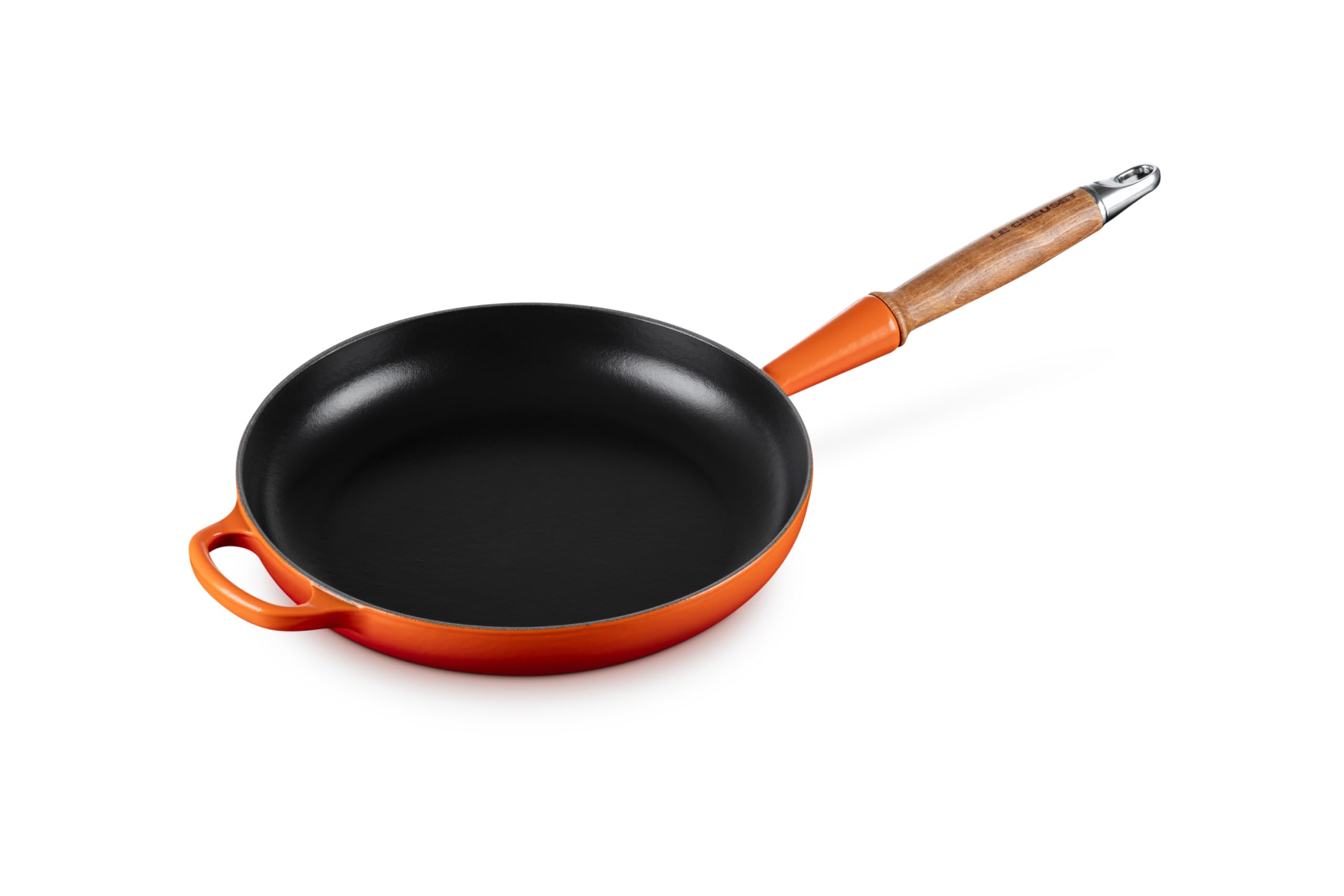 LE CREUSET Signature gusseiserne Bratpfanne mit Holzgriff 24 cm Ofenrot, 20258240900422