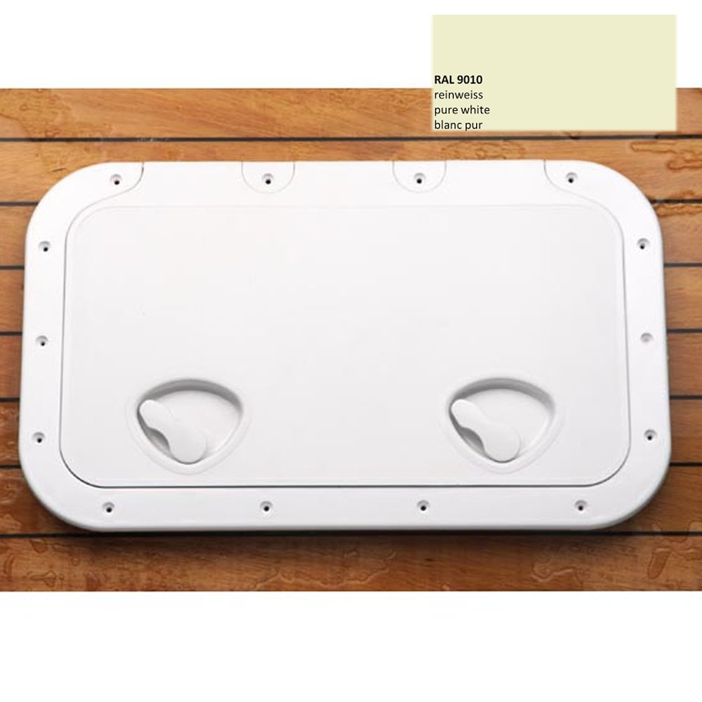 Tr.Em. Sportello Stagno Bianco Crema Ral 9010 Mm 600 X 355 Abs Per Barche Gommoni