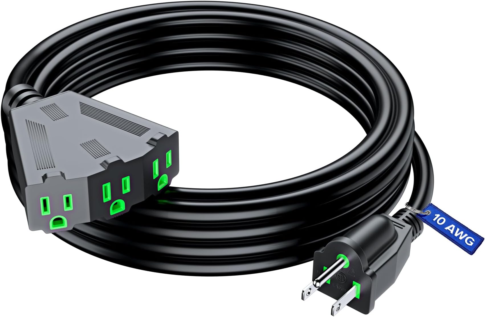 Amazon.com: YOJOE 3-Outlets Indoor Outdoor Extension Cord with Lighted