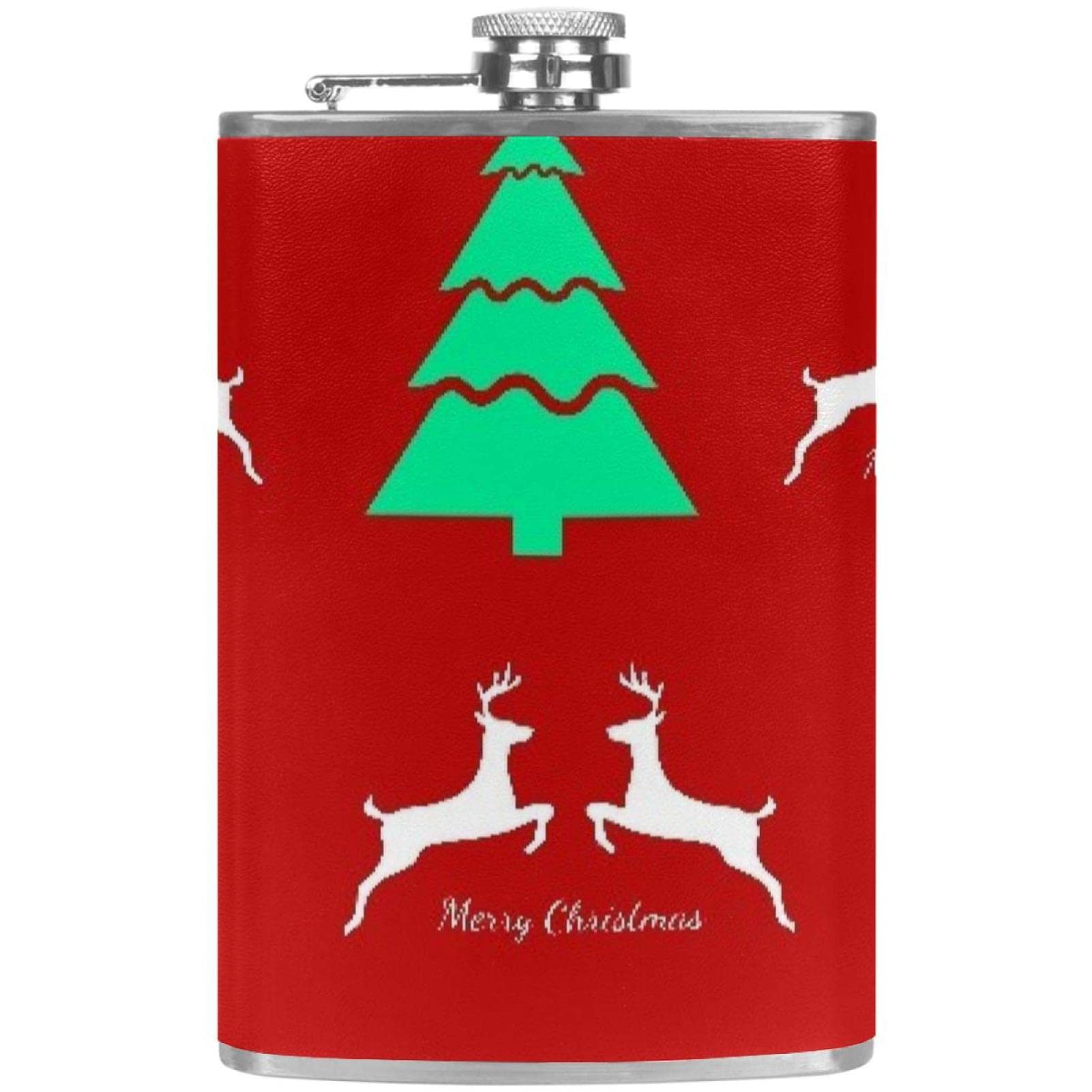 Flasque de Noël pour liqueur en acier inoxydable flasque de poche entonnoir
