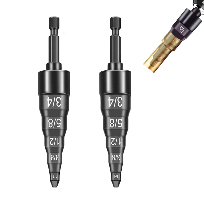 Kit com 2 ferramentas de expansão para tubos de cobre HVAC 5 em 1 3DSKY, brocas de 6,35 a 19,05 mm