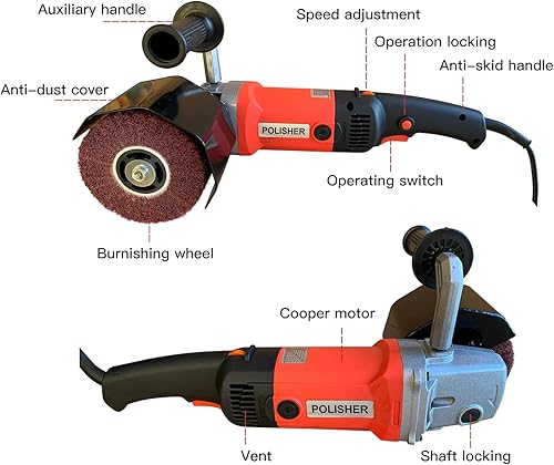 Pulidora de pulido de 1400 W Pulidora de rueda de 110 V Máquina de dibujo de alambre lijadora eléctrica Pulidora de lijadora eléctrica para metal