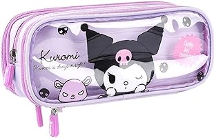 RavEnt Kuromi Pencil Case with Zipper for Boys and Girls Large