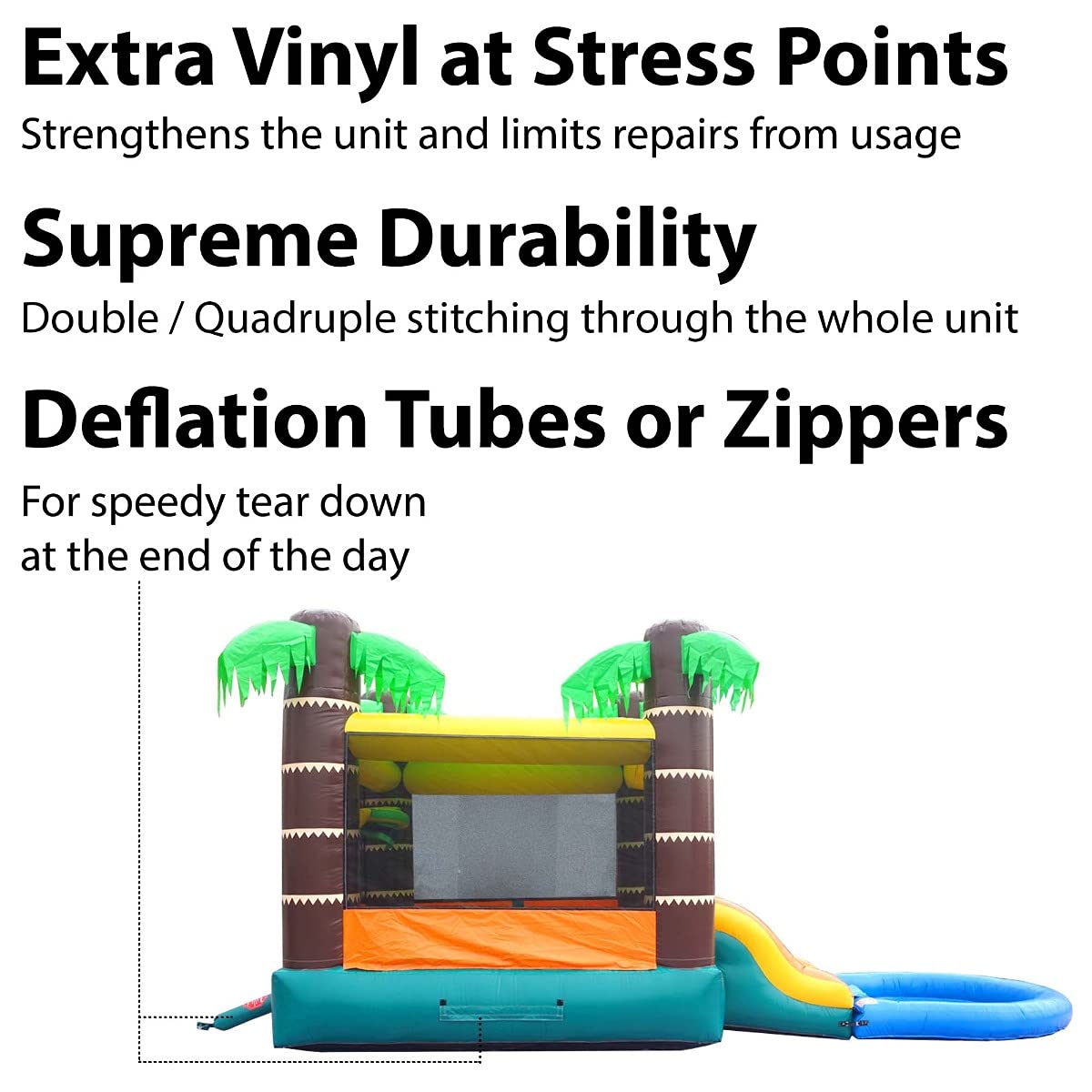 Buy Inflatable Bounce House and Wet / Dry Dual Lane Slide 12' Foot x