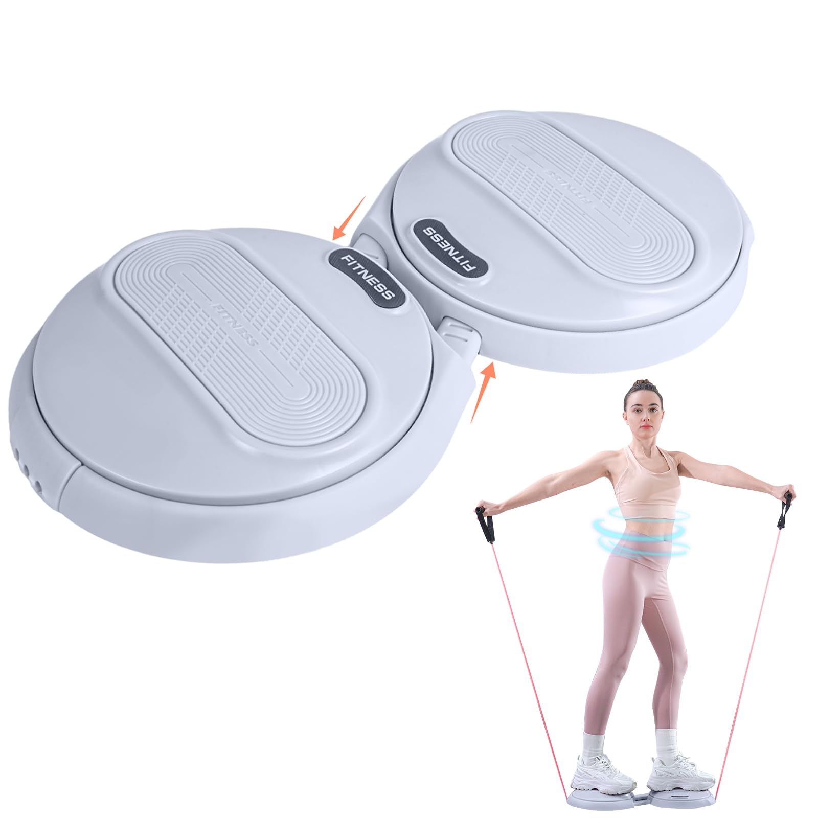 ab twister board, waist twister machine with resistance bands, waist twisting disc for core & ab exercise, foot massage, ideal for slimming workout
