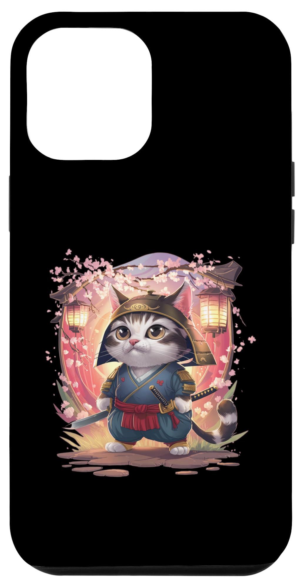 iPhone 15 Plus Japanese Samurai Ninja Cat Kawaii Tattoo kendo katana Case
