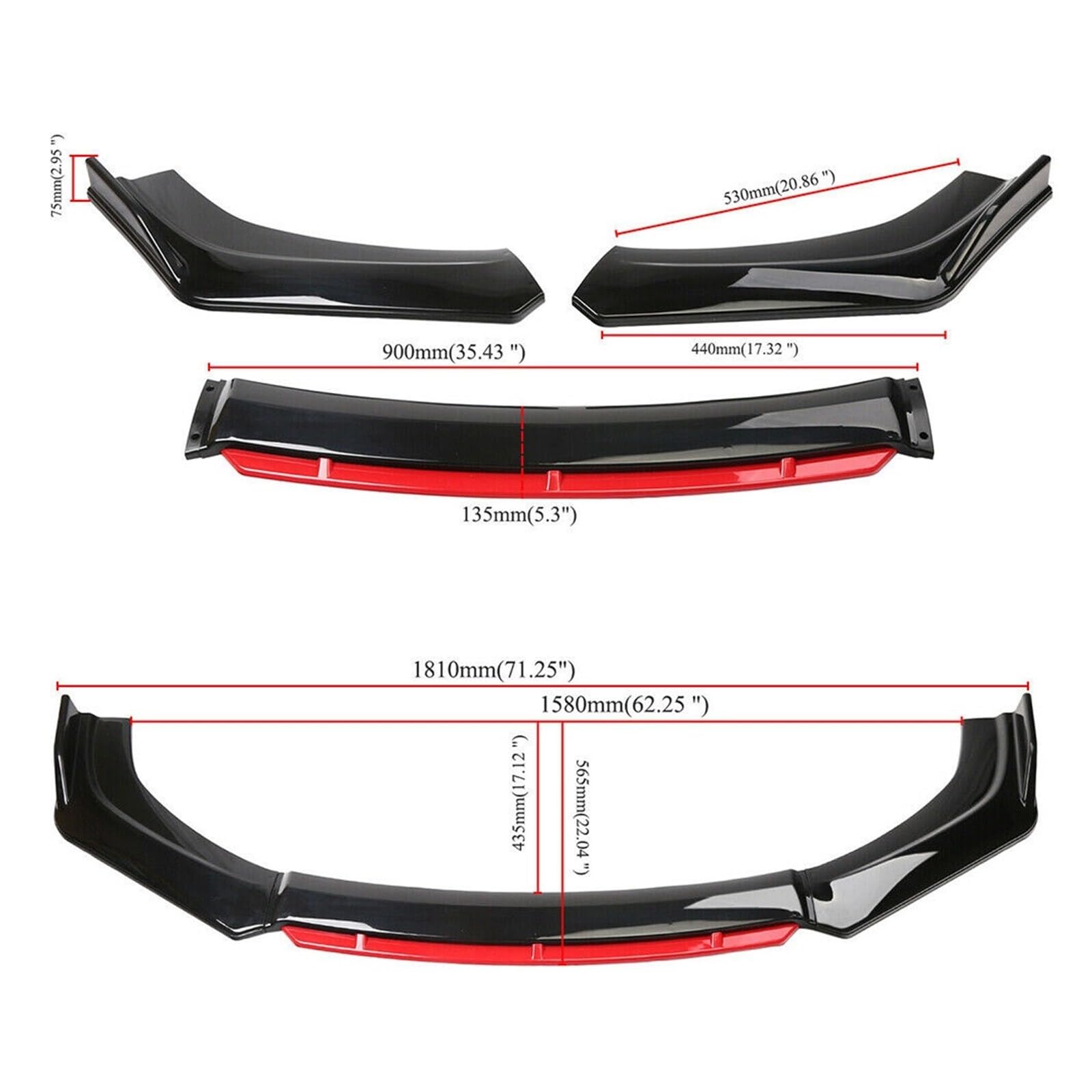 Kompatybilny z Audi TT RS 8N A3 8P A4 Zderzak przedni Spoiler Splitter Carbon Fiber Body Kits Akcesoria Osłona Ochraniacz Tuning