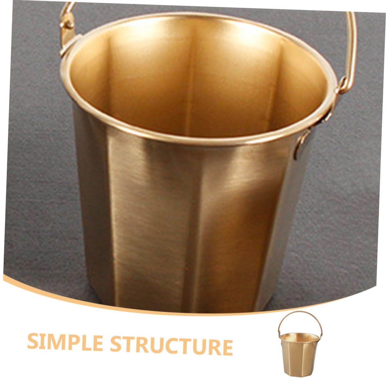 BESPORTBLE 3 Pièces seau de camping seau d'alimentation seau à plâtre récipient à huile seau à huile seaux d'eau Seau en acier inoxydable Seau à poignée godet capacité récipient à lait