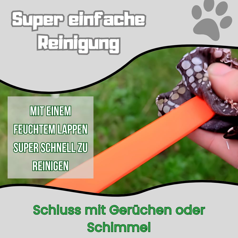 2m Führleine verstellbar (1m / 1,25m / 1,7m) | 19mm Breite für alle Hundegrößen | weich + leicht zu säubern | Verstellbare Hundeleine bis 2 Meter Länge (Schwarz - Gurtband)