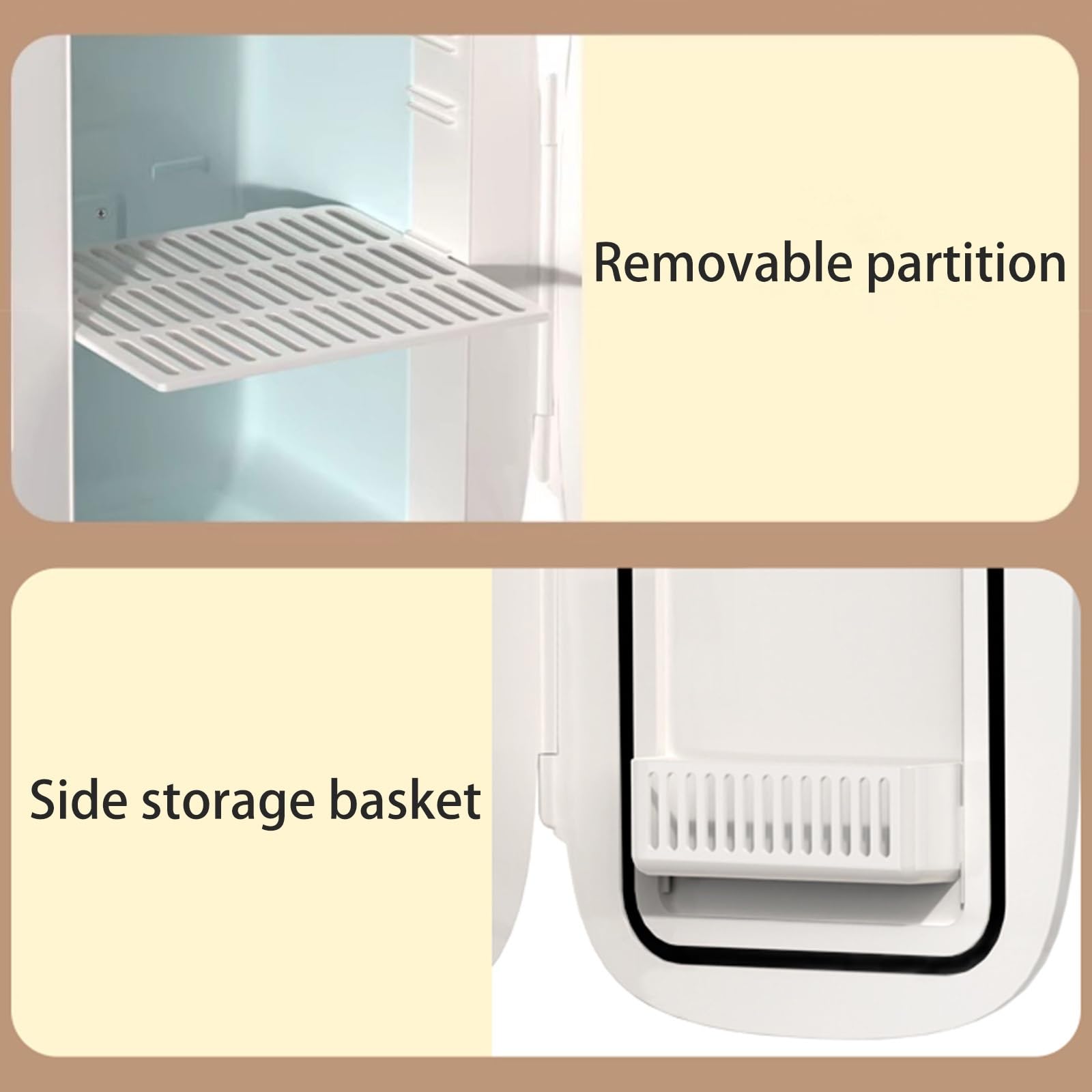 Mini Frigorifero, Piccolo Frigorifero Portatile, Frigorifero Compatto A Porta Singola per Camera da Letto, Dormitorio, Ufficio Domestico, Appartamento, Campeggio, Viaggi, Camion