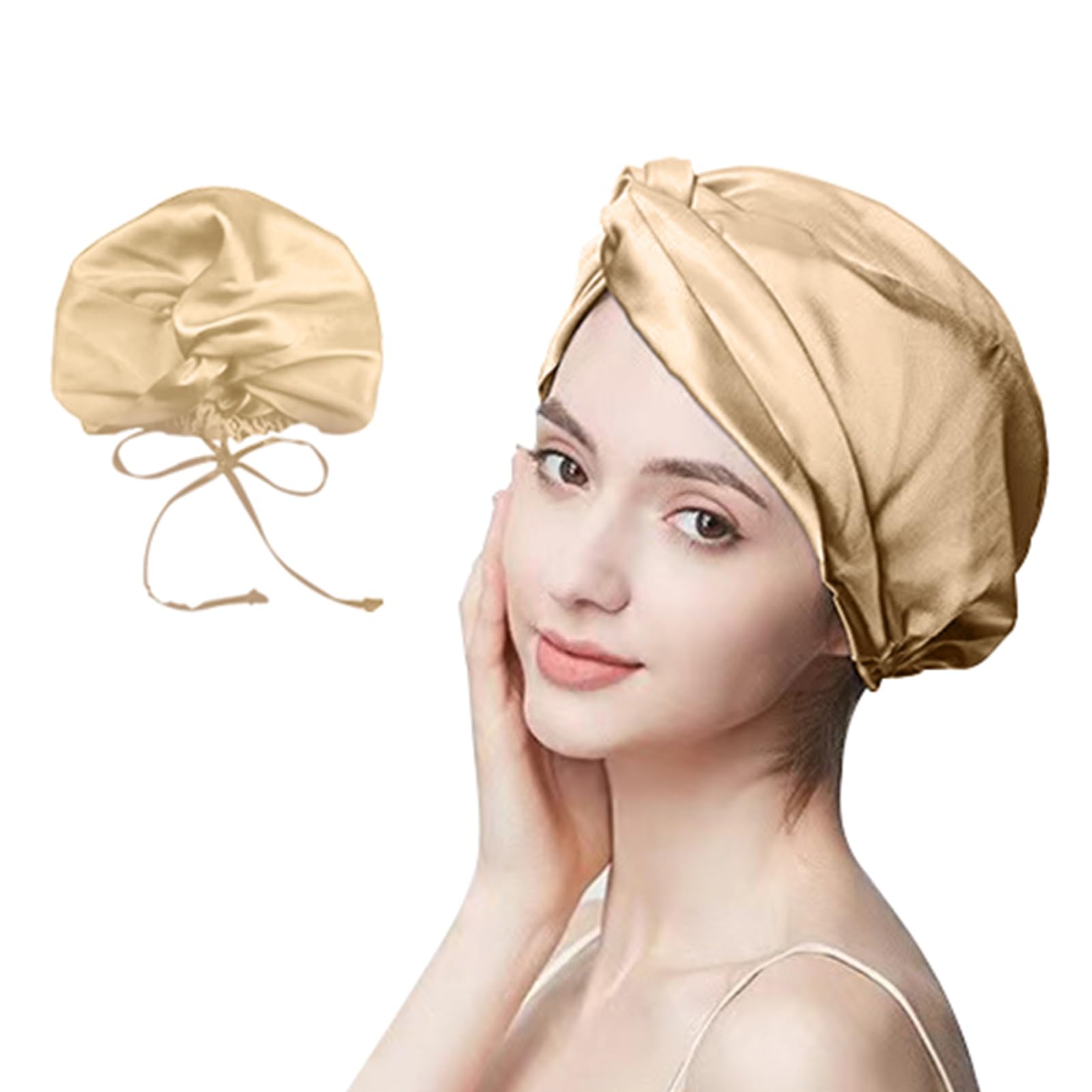Amazon.com: SereLune 100% Mulberry Silk Bonnet Sleep Cap 