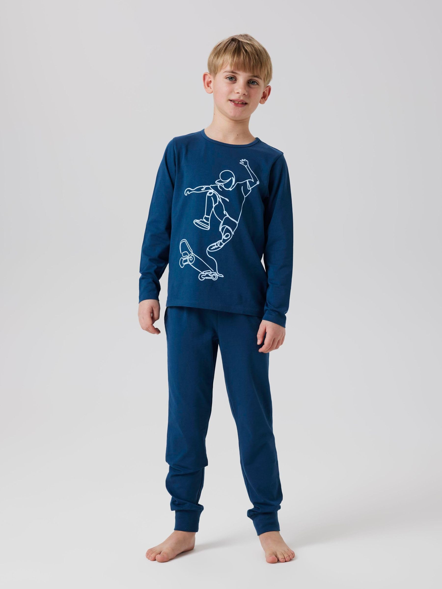NAME IT Zestaw dla chłopców Nkmnightset Titan Skater Noos, Titan, 110-116