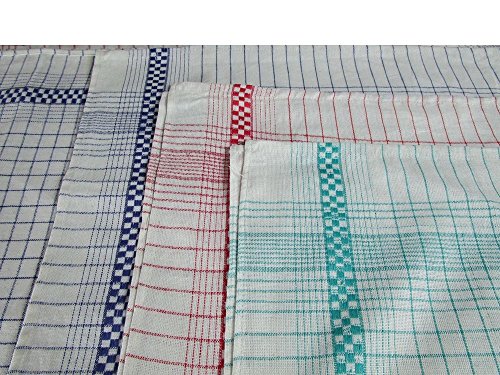 Torchons de Cuisine GEANTS 60x90 - très résistants - Super absorbants - 100% Coton - qualité Professionnelle Gamme Restaurateur (Lot de 12)