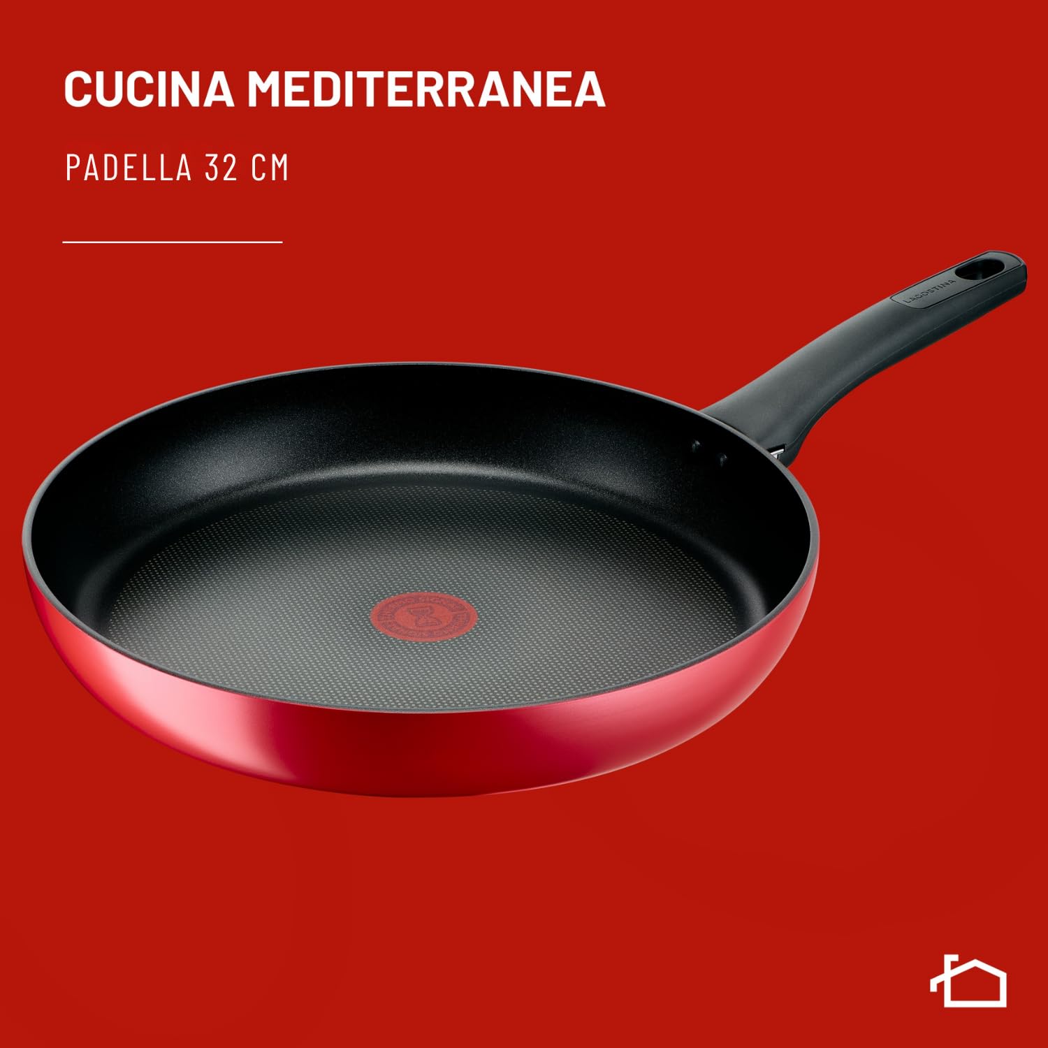Lagostina Cucina Mediterranea, Padella Antiaderente in Alluminio Ø 32 cm