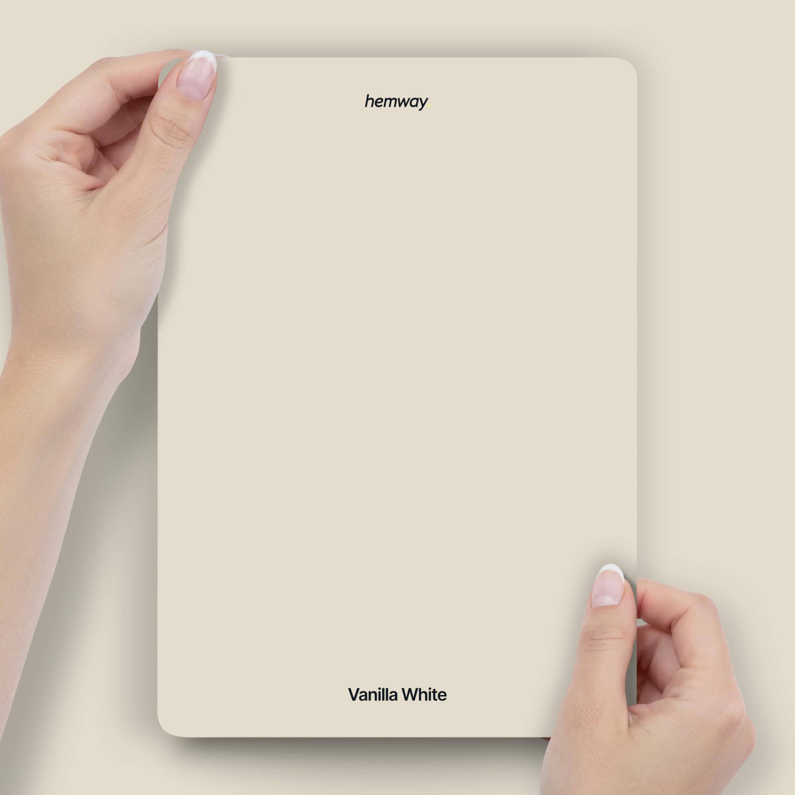 Hemway Vanilla White Peel & Stick Sample Chalk Paint | A5 Accurate Colour Swatch, Mess-Free Alternative to Paint Tester Pots, Easy To Use, Eco-friendly, for Interior Furniture & Walls