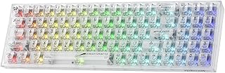 Redragon K628 PRO SE 75% 3-Mode Wireless RGB Gaming Keyboard, 78 Keys Full-Transparent Hot-Swap Compact Mechanical Keyboard w/Hot-Swap Socket, Dedicated Arrow Keys & Numpad, Translucent Custom Switch