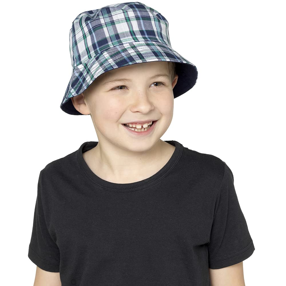 Undercover Sombrero de verano reversible ligero de algodón o poliéster para niños y niñas