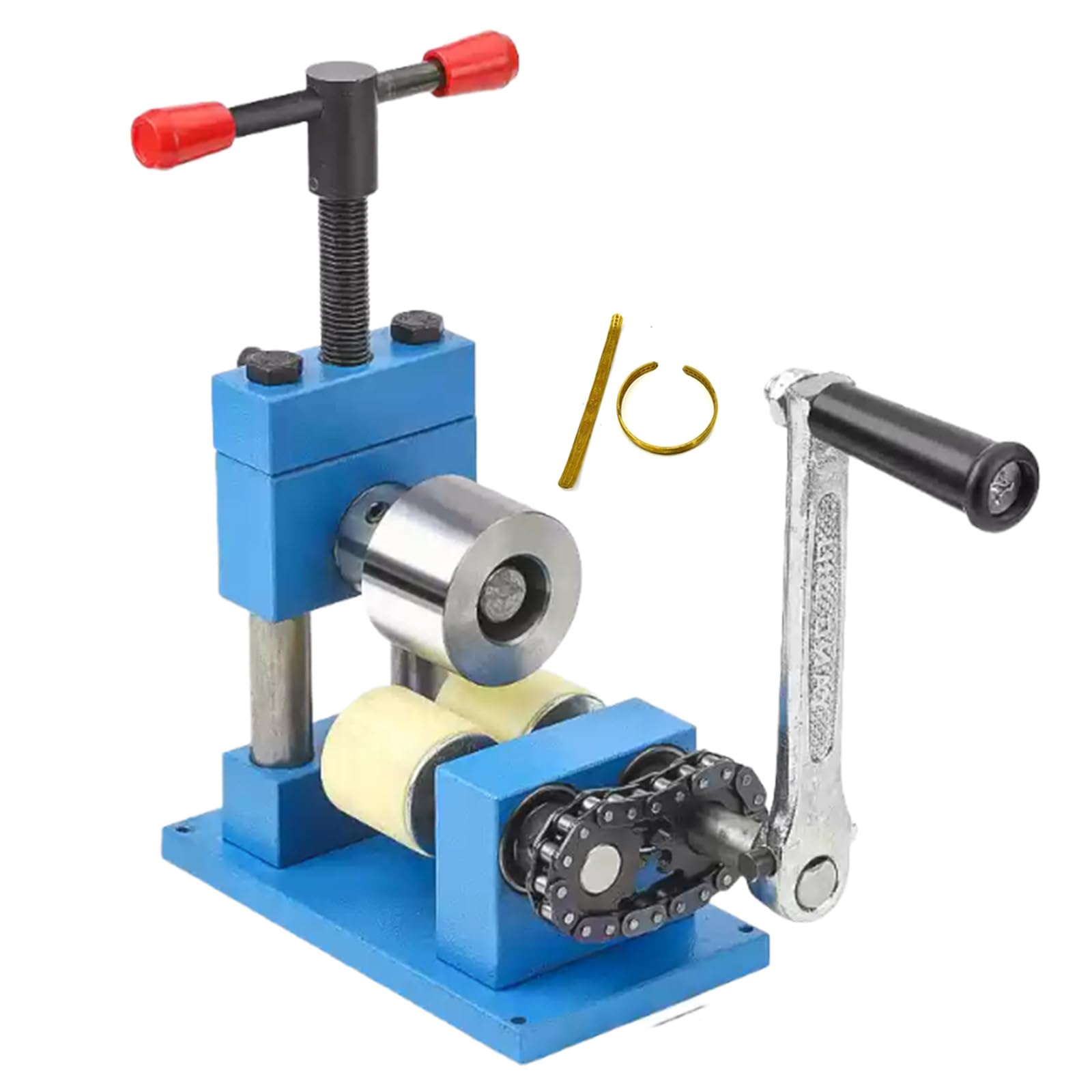 Ddasam Metal Ring Bender Ring Spoon Bending Bender Shaping Blanks Machine Tool for Spoon Rings,Metal Bender,Hand Crank Bending Machine for Ring Bracelet, Manual Rolling Mill Machine Jewelry Tools