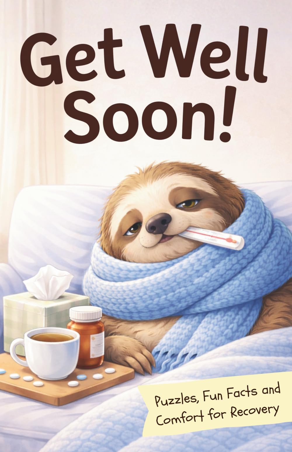 Get Well Soon!: Puzzles, Fun Facts and Comfort for Recovery | Thoughtful Gift Book for Sick Days and Hospital Time
