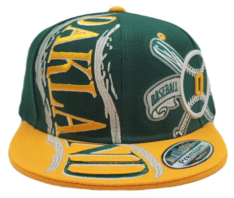 Gorra Snapback Oakland Hurricane City verde y dorada miniatura 3