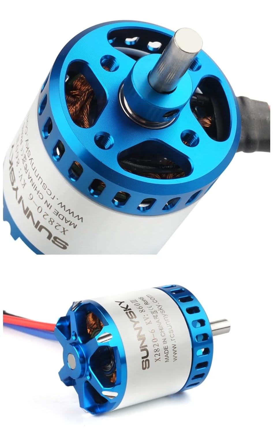 X2814-III 2814 X2820-III 2820 860/900/1000/1200/1250KV 3-4S Brushless Motor for SUNNYSKY Large Thrust for RC Quadcopter Airplanes Fixed Wing (X2820 860KV III)