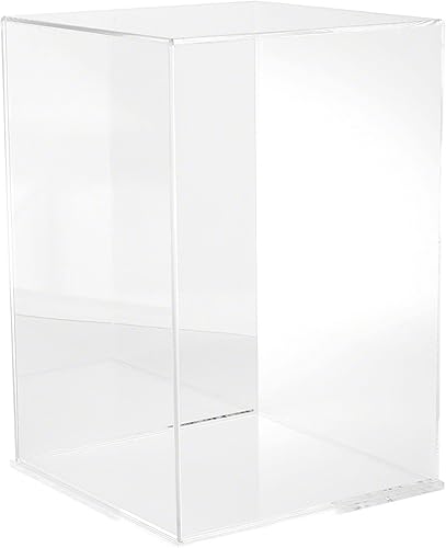 Miniatura 1 de Plymor Vitrina de acrílico transparente con base transparente (parte trasera de espejo), 12 pulgadas de ancho x 12 pulgadas de profundidad x 18