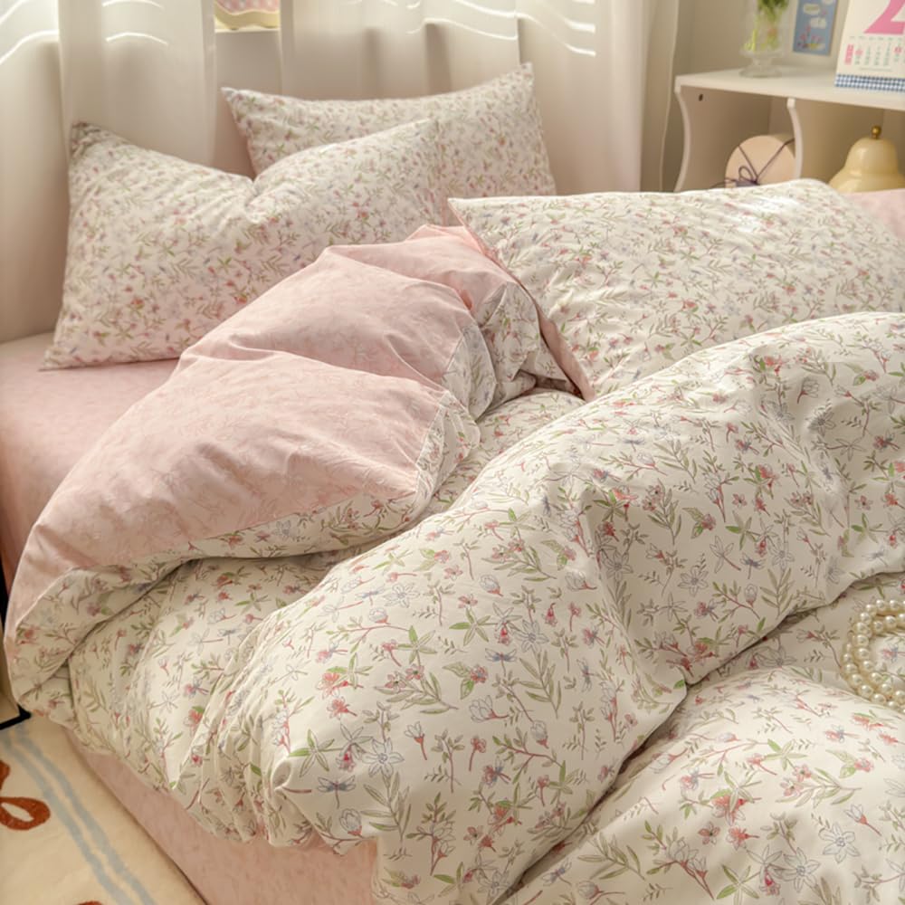 Covebett Bettwäsche Baumwolle Weich Renforce Baumwollbettwäsche ÖKO-TEX Bettbezug und Kissenbezug 80x80cm Reißverschluss