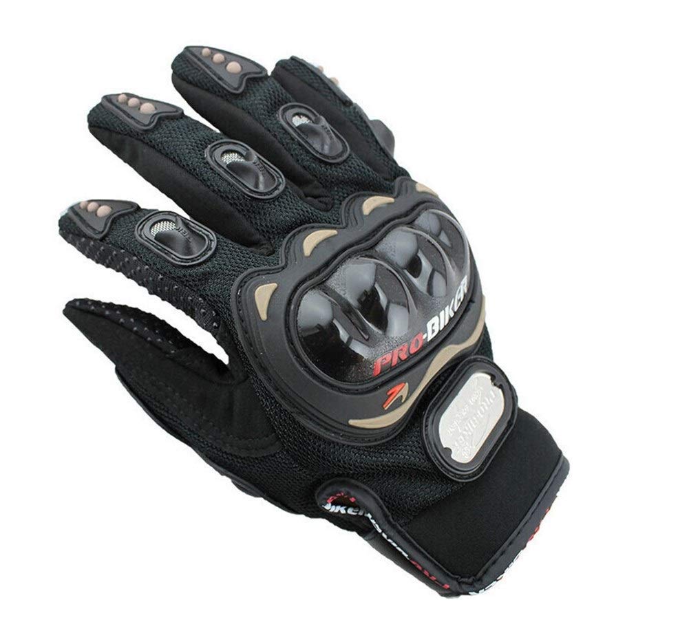 YIWU Los Guantes de Motocicleta Que compite con Negro Cuero auténtico Invierno Moto Blanca Carretera Racing Team Guante Verano de los Hombres (Color : Leather White, Talla : Medium)