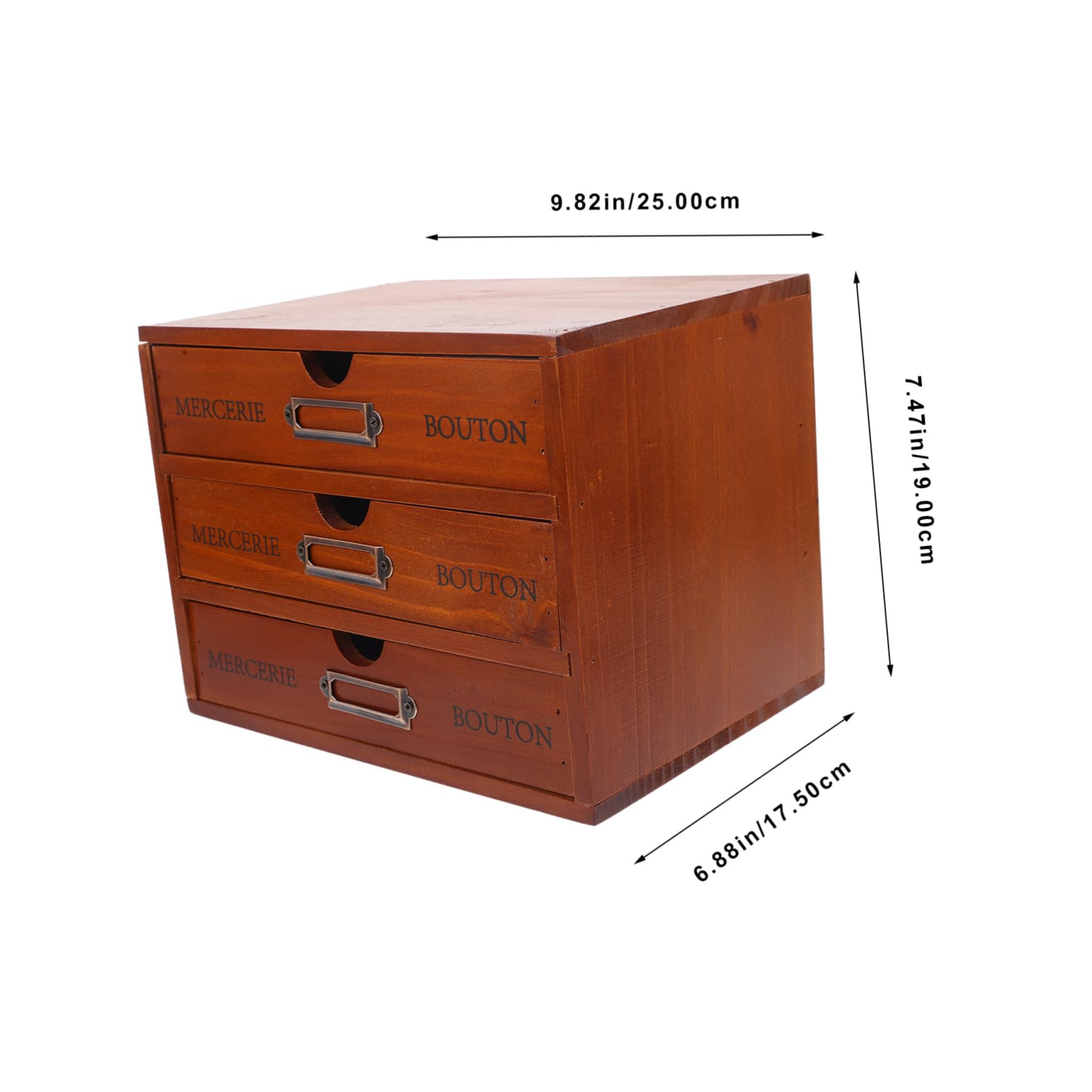 Ciieeo Organisateur de Bois Boîte de Rangement pour Cosmétiques Accessoire de Bureau Pratique