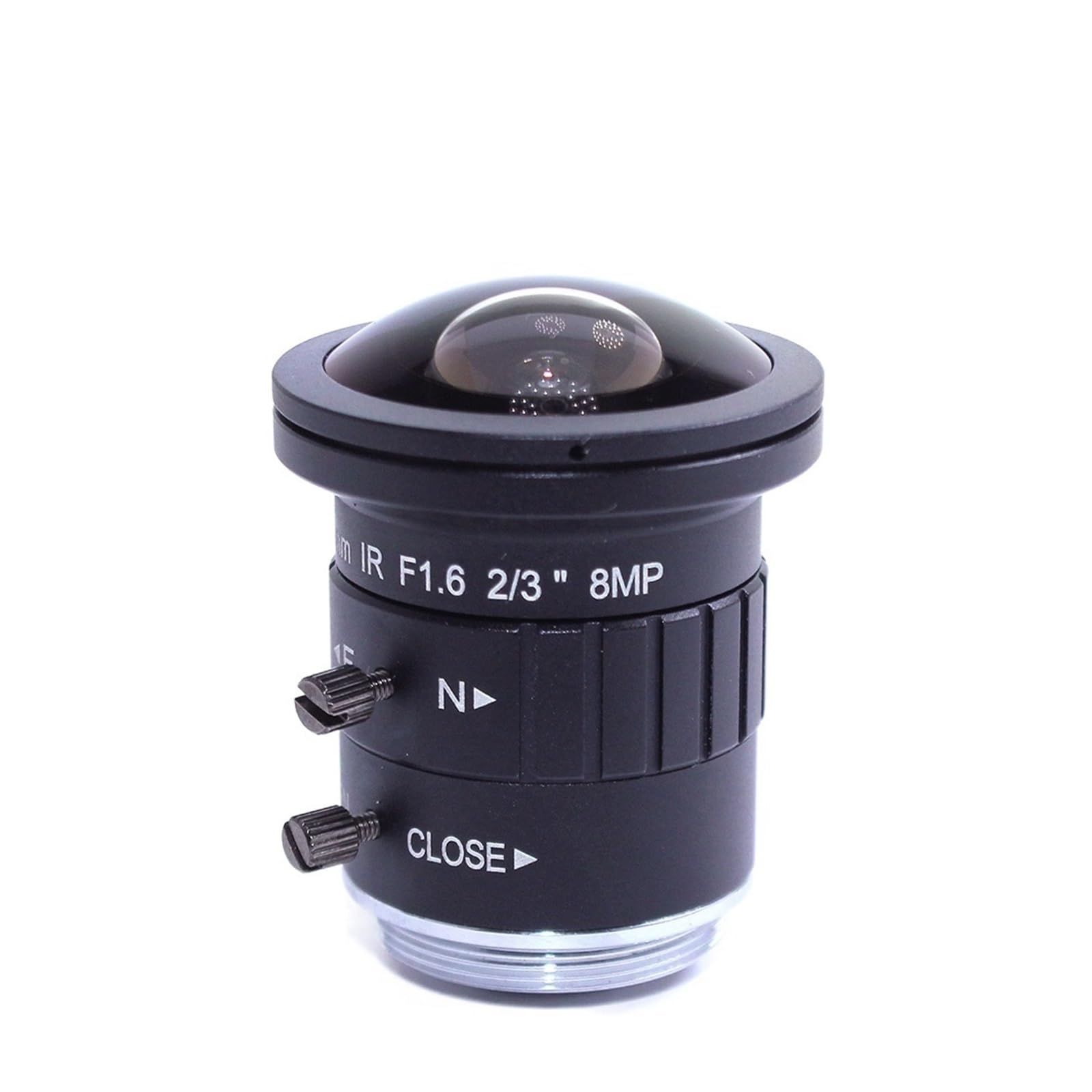 Microscope Lens, 4K 8MP 2.5mm Lens 2/3" F1.6 IR Fisheye Wide Angle View CS Mount Mono-Focal CCTV Lens Auto Iris 8 Megapixel for CCTV 4K Camera