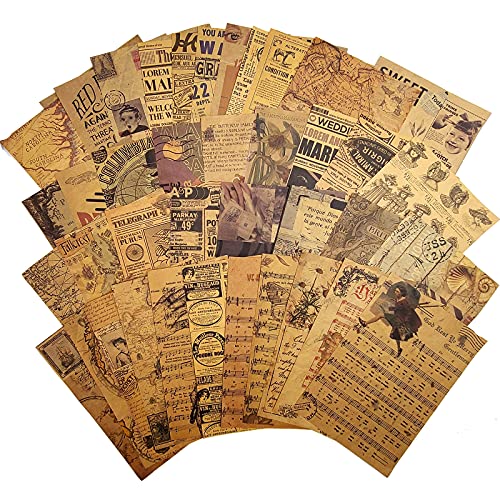 Vintage Decoupage Paper 40 Sheets Kraft Paper For Scrapbooking, Ephemera For Junk Journals, Diy Planner, Background, Cardmaking Embellishments By Vilikya #TOP13