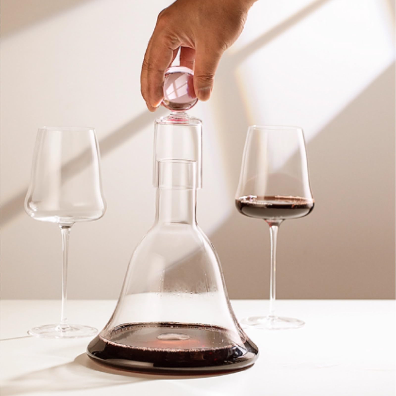 Decanter per Vino Rosso Whisky Decanter A Campana For Liquori Con Tappo Versatore For Gli Amanti Del Vino Decantatore