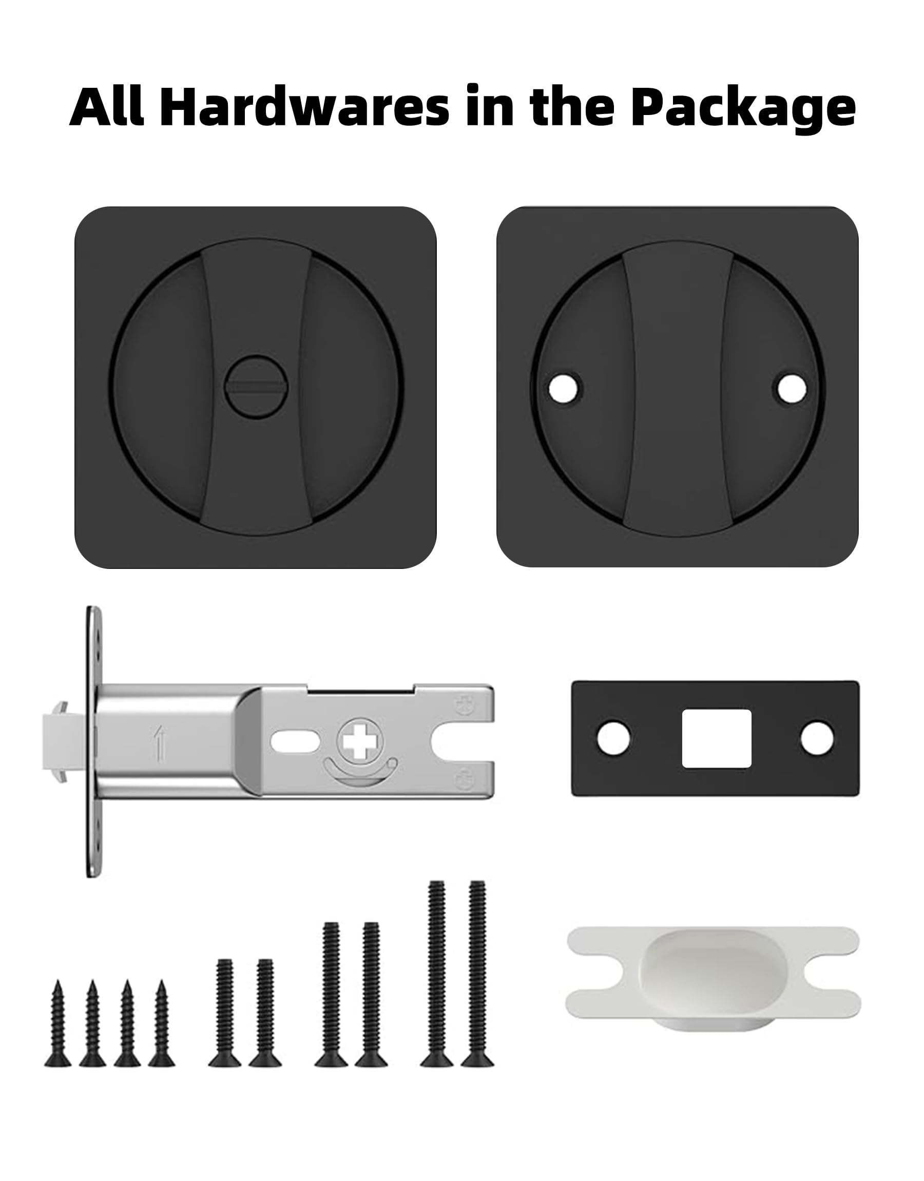 Lethato Pocket Door Hardware Pocket Door Lock Black Rounded-Corner 1Pack — Amazon image 7
