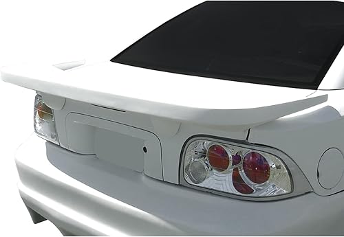 IKON MOTORSPORTS, Alerón de maletero compatible con Ford Mustang 1994-1998, color negro, imprimación gris, fibra de vidrio, tapa trasera para