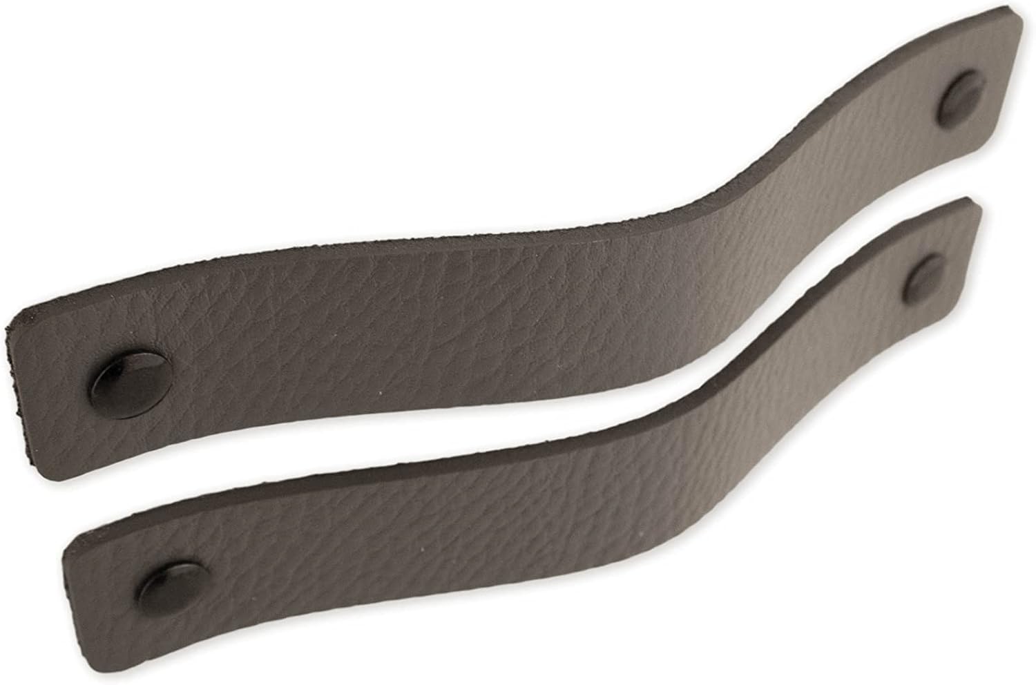 Brute Strength - Leather Drawer Pulls - Gray - 4 pcs - 6-1/2 x 1 ’’ - Leather Handle - Leather Dresser Pulls - Cabinet knobs Dresser knobs - Dresser Handles