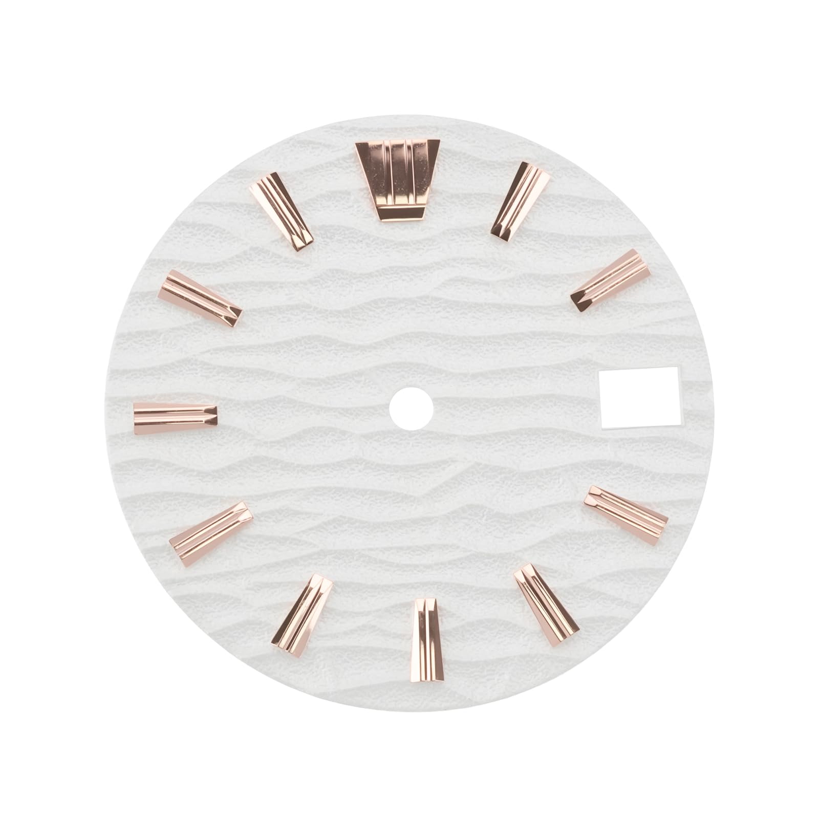 Briny River White Wave Watch Replacement Dial 28.5mm Compatible with Nh35 Movement Compatible with Seiko SKX007 009