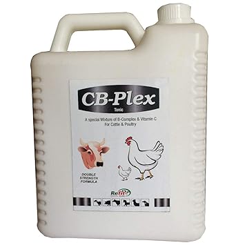 REFIT ANIMAL CARE Vitamin C & B Complex Supplement for Poultry, Cattle & Livestock Animals, 5 LTR, CB Plex
