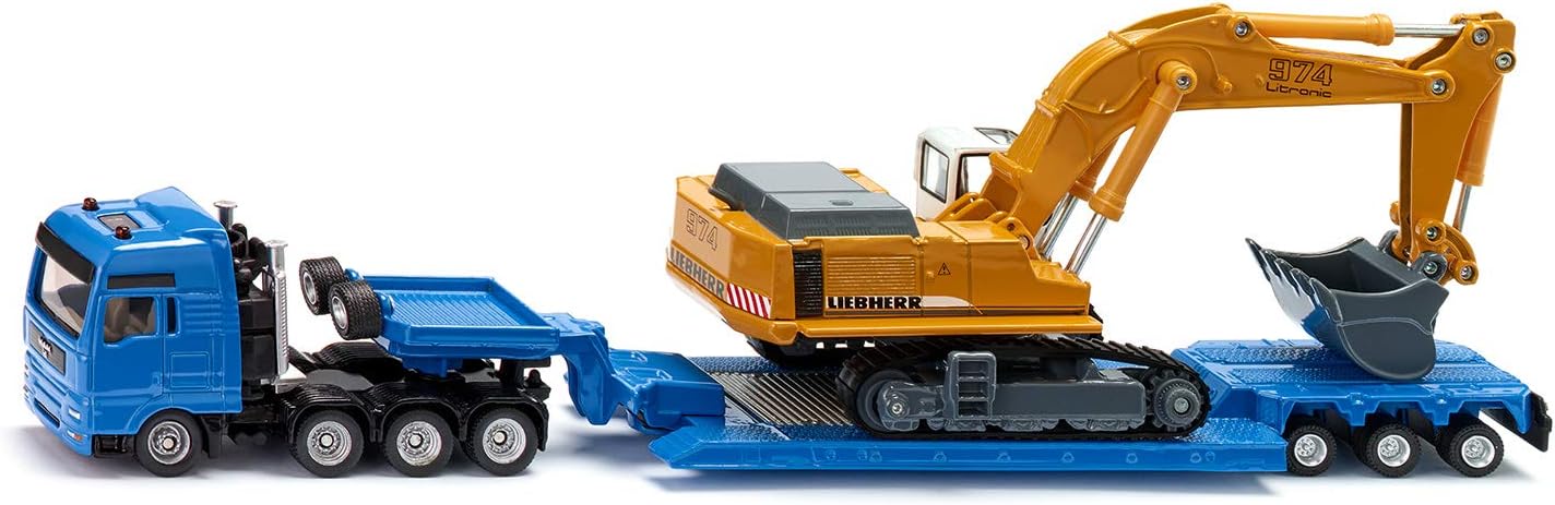 Siku Heavy Haulage Transporter with Flat-Bed Vehicle Toy Blue/Yellow 1847