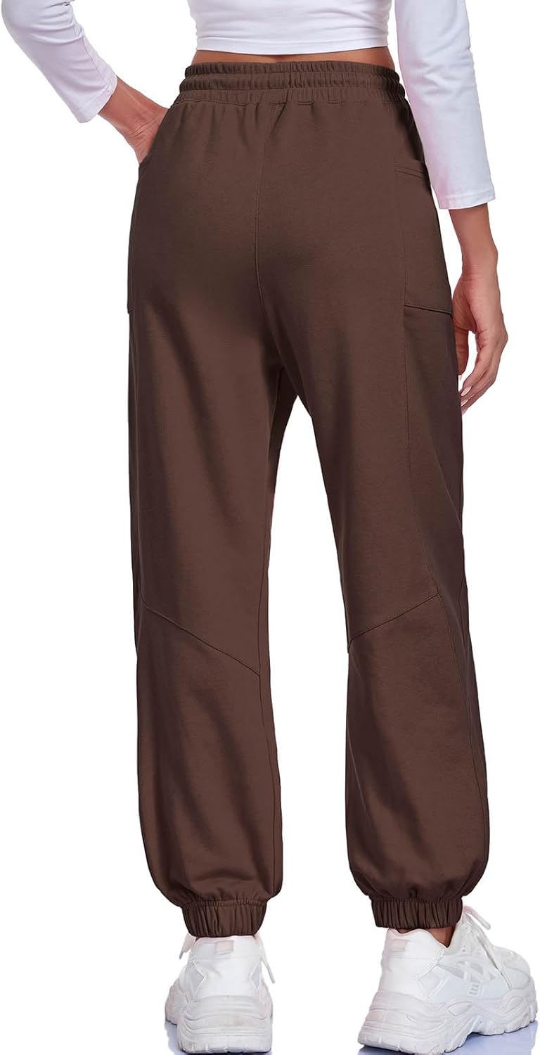 Oymyakon Women Baggy High Waist Sweatpants Comfy Workout Gym Joggers Pants Cotton Lounge Bottoms - Image 5