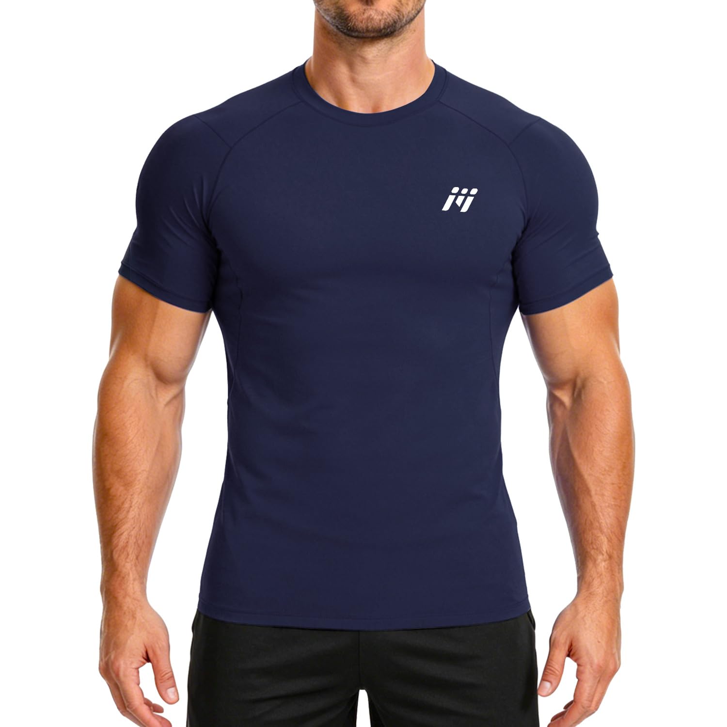 MEETWEE Rash Guard UPF50+ Kompressionsshirt Herren Langarm Kurzarm Funktionsshirt, UV Shirt Top Schwimmen Männer Sportshirt Surfen Schnelltrocknend Atmungsaktiv