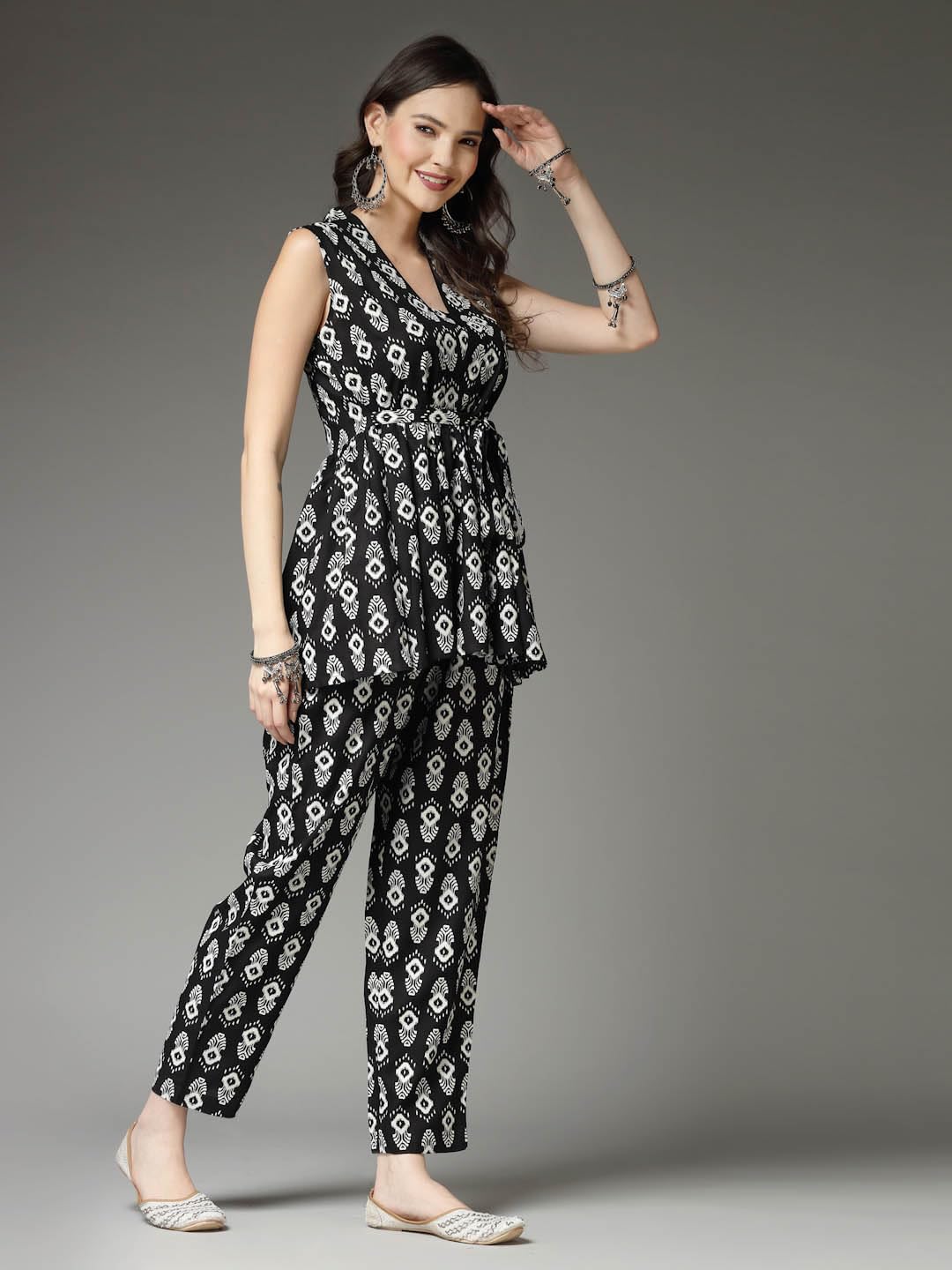 Stylum Women's Printed Rayon Kurti Pant set 1