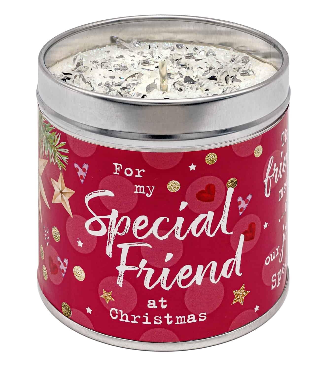 Best Kept Secrets Orange,Red Special Friend Festive Tin Candle