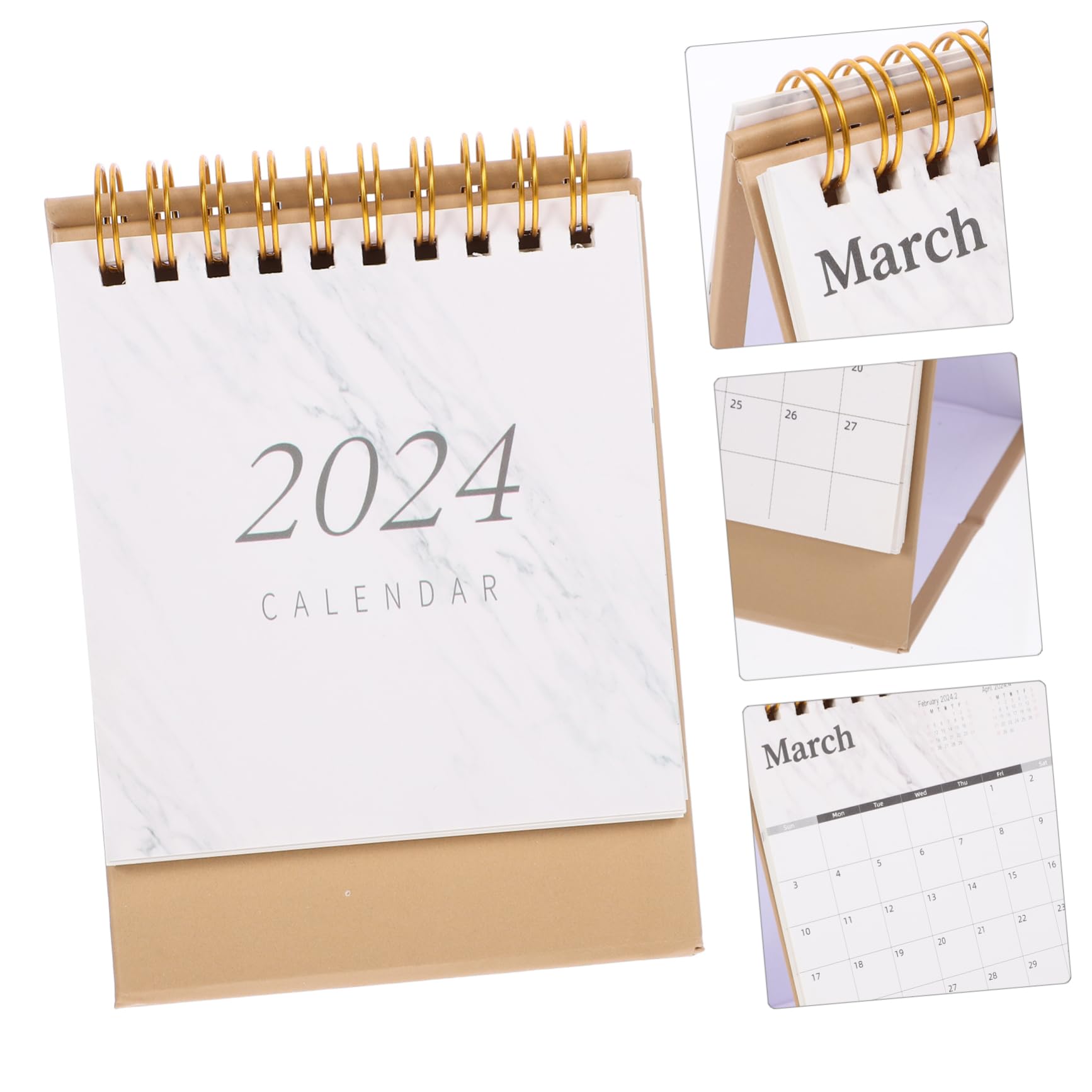 Tofficu 4pezzi Calendario Mensile Da Scrivania Con Design Marmo Organizzatore Per Ufficio e Casa Accessorio Decorativo Per Eventi e Appuntamenti Compatibile Con Spazi Ridotti