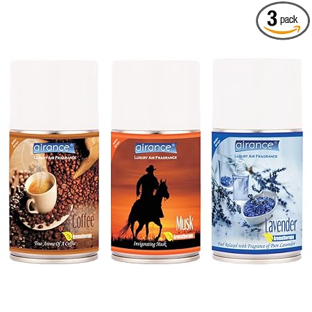 Airance Air Freshener Refill Coffee,Musk & Lavender - 250 ML - 3000+ Sprays - Fits Almost All The Dispensers