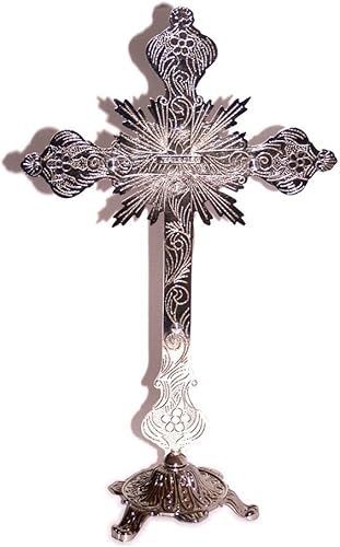 Miniatura 2 de Holy Land Market Crucifijo de Cruz de Capilla de Decoración de Iglesia Católica Católica de Altar Cristiano