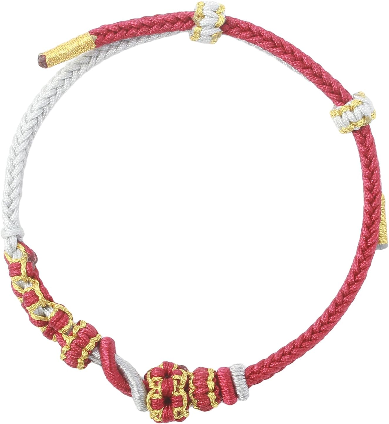 Men Women Hand-woven Lucky Chinese Knot Adjustable Red Rope Couple Bracelets Braided Handmade Feng Shui Bracelet Lovers Jewelry