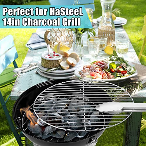 Image of HaSteeL 13.7-Inch Round Cooking Grate Replacement Rack Grilling Grid | 2-Piece, Suitable for Small Charcoal Grill, Chromed Iron Steel, Non Toxic, Healthy, Durable